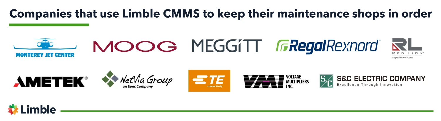 Companies that use Limble CMMS to keep their maintenance shops in order