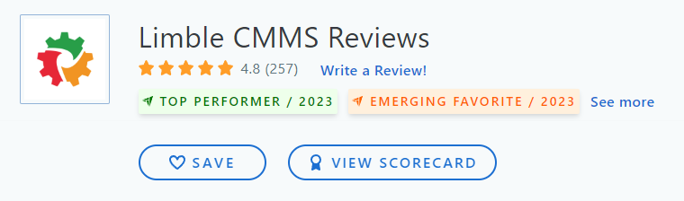 Limble CMMS user rating at Capterra.