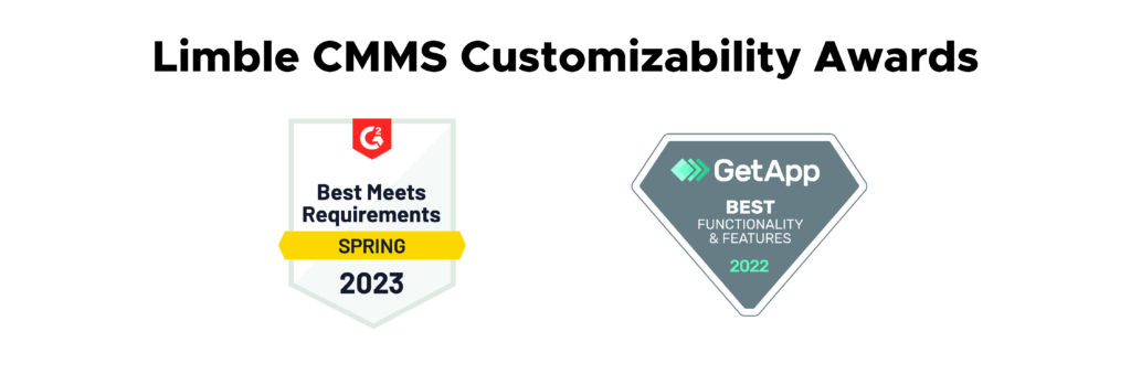 Limble CMMS customizability awards.
