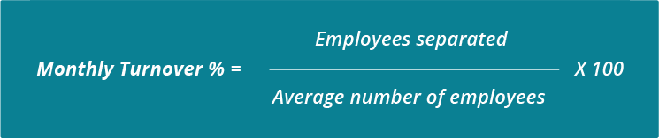 Monthly turnover rate formula