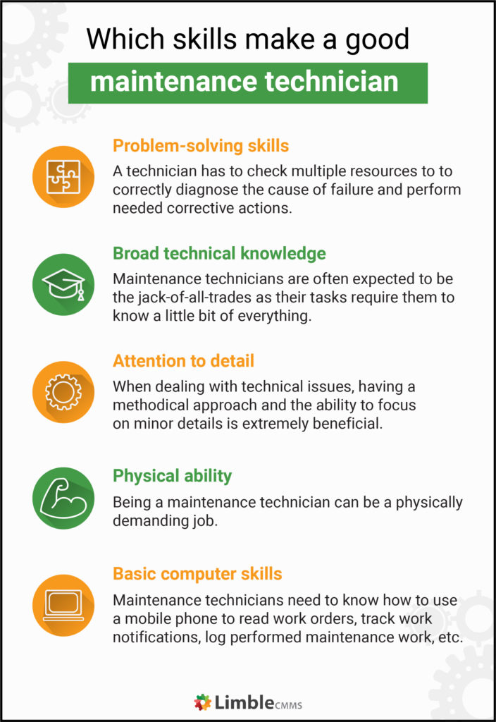 what skills do you need to be a maintenance technician